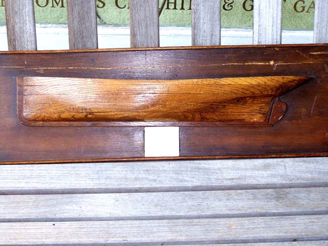 A charming Victorian Half Hull Model with a Photo of a Little Boy wearing a sailor's uniform circa 1875